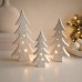  Leyu Metalen Kerstbomen Wit set van 3  – 28, 38 & 48 cm | Kerstdecoratie 